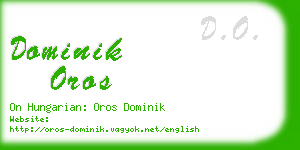 dominik oros business card